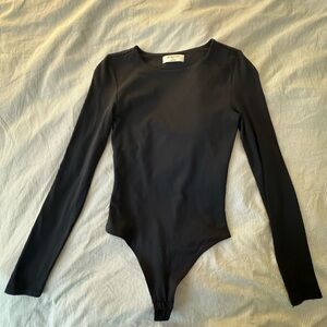 Aritzia Black Long Sleeve Bodysuit